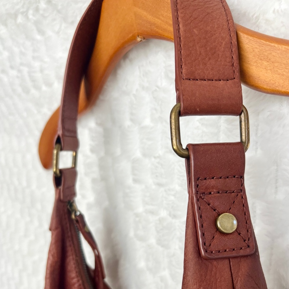 Vintage American Leather Brandy Viv Hobo Brown Soft Handbag - Picture 5 of 12